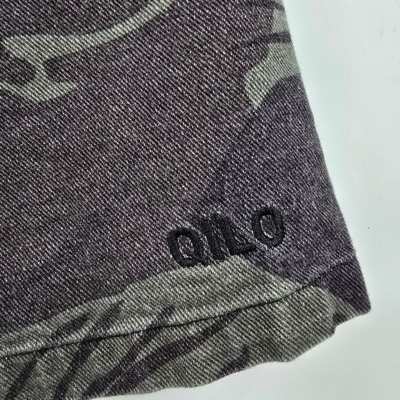 Qilo Men's WRMFZY Camo Leaf‎ Print Drawstring Waist Shorts Green Size Small - Picture 5 of 10